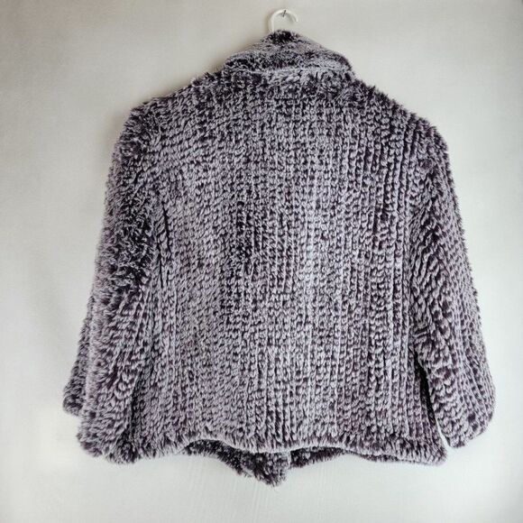 Colleen Lopez Womens Size 2X Purple Faux Fur Full Zip Warm Fuzzy Jacket - Picture 5 of 8